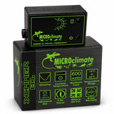 Microclimate Dimmer B1 digital thermostat for reptile enclosures, black box with green text