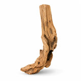 Natural driftwood aquarium decoration, textured wood piece for reptile or fish tank setup.