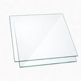 Clear aquarium glass panels for fish tanks or reptile enclosures on white background