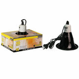 Reptile heat lamp dome reflector with power cord and packaging, 50 watt, for terrariums