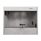 Melamine reptile enclosure with glass front and ventilation, 60x45x45cm, grey finish