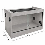 Reptile One 90x45x60cm glass-fronted reptile enclosure with ventilation, ideal for Australian reptiles and terrarium setups.