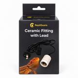 ReptiQuaria Ceramic E27 Edison Screw Heat Lamp Fitting with Lead maximum 250W
