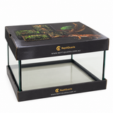 ReptiQuaria Glass Reptile Terrarium 40cm x 26cm x 23cm with mesh lid