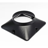 Black reptile enclosure light hood accessory on white background